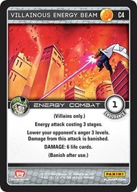 Villainous Energy Beam | Panini: Perfection | Common | Normal | #C4