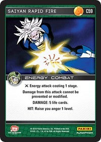 Saiyan Rapid Fire | Panini: Perfection | Common | Normal | #C59