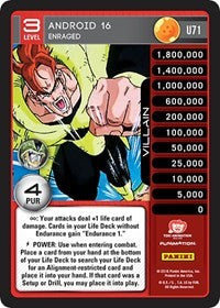 Android 16 - Enraged | Panini: Perfection | Uncommon | Normal | #U71