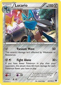 Lucario (63) | XY - Fates Collide | Holo Rare | Reverse Holofoil | #63/124