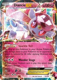 Diancie EX | XY - Fates Collide | Ultra Rare | Holofoil | #72/124