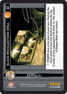 Black Recollection Drill | Panini: Vengeance | Common | Normal | #C3