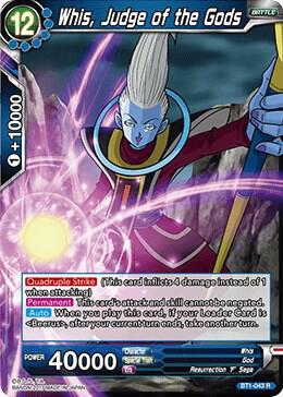 Whis, Judge of the Gods BT1-043 Rare