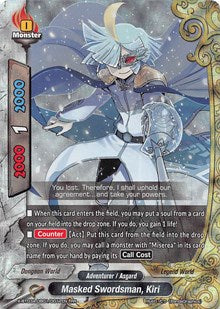 Masked Swordsman, Kiri | LVL Up! Heroes & Adventurers! | RR | Normal | #X-BT03A-UB01/0017EN