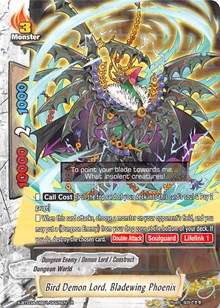 Bird Demon Lord, Bladewing Phoenix | LVL Up! Heroes & Adventurers! | R | Foil | #X-BT03A-UB01/0026EN
