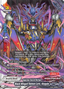 Black Winged Demon Lord, Abygale | LVL Up! Heroes & Adventurers! | R | Normal | #X-BT03A-UB01/0028EN
