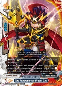 The Tempestuous Brave, Gao (Secret) | LVL Up! Heroes & Adventurers! | Secret | Unspecified | #X-BT03A-UB01/0071EN