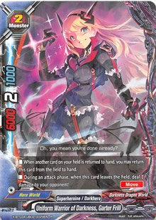 Uniform Warrior of Darkness, Garter Frill | LVL Up! Heroes & Adventurers! | R | Unspecified | #X-BT03A-UB02/0029EN