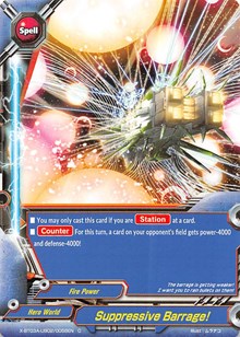 Suppressive Barrage! | LVL Up! Heroes & Adventurers! | C | Foil | #X-BT03A-UB02/0058EN