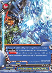 Artificial Talisman: SACRIFICE SHIELD | LVL Up! Heroes & Adventurers! | C | Normal | #X-BT03A-UB02/0066EN