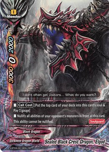 Sealed Black Crest Dragon, Elgod | Overturn! Thunder Empire!! | RR | Normal | #X-BT03/0018EN