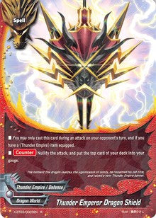 Thunder Emperor's Dragon Shield | Overturn! Thunder Empire!! | R | Normal | #X-BT03/0025EN
