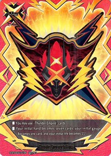 Thunder Emperor's Fangs | Overturn! Thunder Empire!! | SECRET | Normal | #X-BT03/0101EN