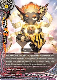 Black Dragon, Nam | Overturn! Thunder Empire!! | U | Normal | #X-BT03/0069EN