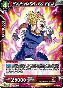 Ultimate Evil Dark Prince Vegeta BT2-009 Rare