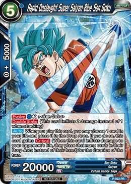 Rapid Onslaught Super Saiyan Blue Son Goku P-022 Promo
