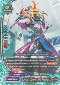Rockin' Demon Lord Teacher, Rucifiel | New World Chaos | R | Normal | #X-BT04A-SS03/0019EN