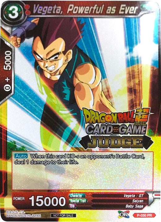 Vegeta, Powerful as Ever P-030 Promo