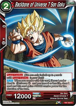 Backbone of Universe 7 Son Goku TB1-003 Common