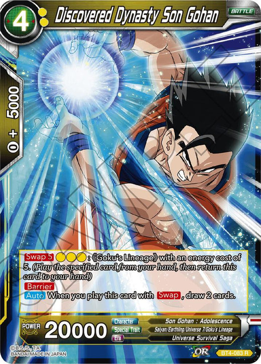 Discovered Dynasty Son Gohan BT4-083 Rare