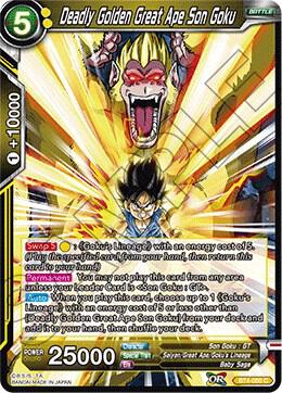 Deadly Golden Great Ape Son Goku BT4-080 Common