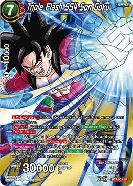 Triple Flash SS4 Son Goku BT4-003 Super Rare