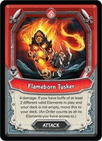 Flameborn Tusker (Unclaimed) | Kindred | Common | Unspecified | #92
