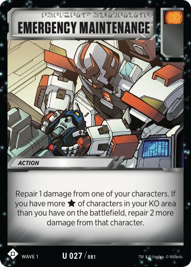 Transformers TCG: Wave 1 Singles 1/2