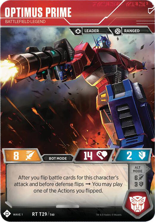 Optimus Prime - Campo de batalla Le 29 Rara