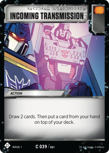 Transformers TCG: Wave 1 Singles 1/2