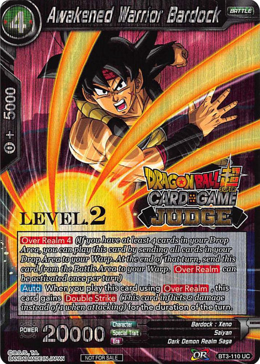 Awakened Warrior Bardock (Level 2) BT3-110 Promo