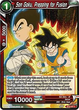 Son Goku, Prepping for Fusion BT6-005_PR Common