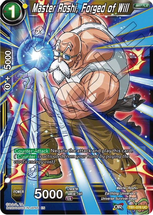 Master Roshi, Forged of Will (Alternate Art) TB1-076 Uncommon