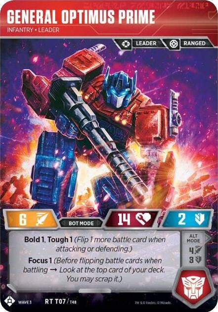 General Optimus Prime - Infante T07 Raro