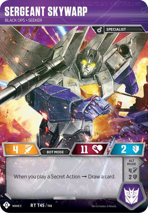 Sargento Skywarp - Operaciones Encubiertas S T45 Raro