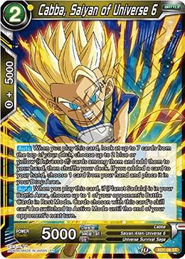 Cabba, Saiyan of Universe 6 XD1-06 Starter Rare