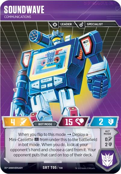 Transformers TCG: Blaster VS Soundwave Box Set 35th Anniversary Edition Singles