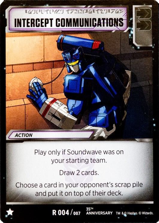 Transformers TCG: Blaster VS Soundwave Box Set 35th Anniversary Edition Singles