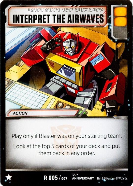 Transformers TCG: Blaster VS Soundwave Box Set 35th Anniversary Edition Singles