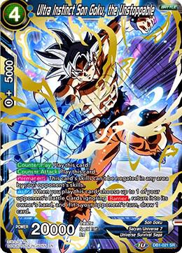 Ultra Instinct Son Goku, the Unstoppable DB1-021 Super Rare