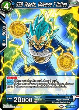 SSB Vegeta, Universe 7 United DB1-024 Rare