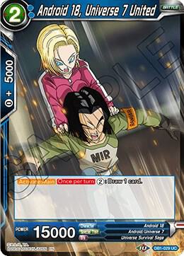 Android 18, Universe 7 United DB1-029 Uncommon