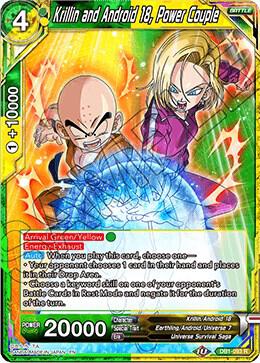 Krillin and Android 18, Power Couple DB1-093 Rare