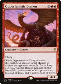 Opportunistic Dragon | Throne of Eldraine | Rare | Normal | #133