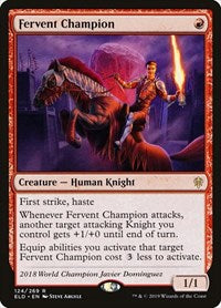Fervent Champion | Throne of Eldraine | Rare | Foil | #124