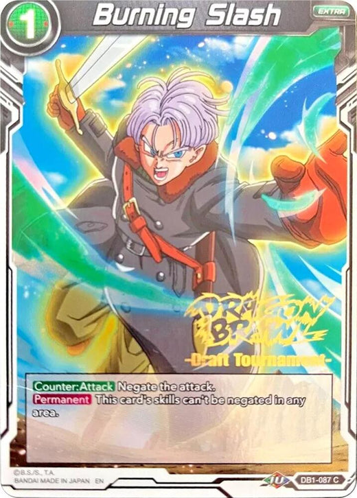 Burning Slash (Dragon Brawl Draft Tournament Gold Stamped) DB1-087 Common