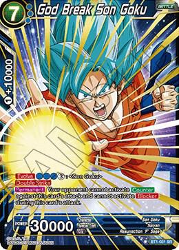 God Break Son Goku (Shatterfoil) BT1-031 Super Rare