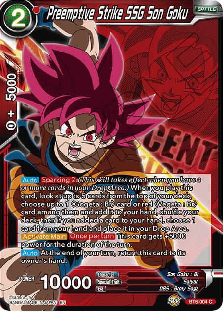 Preemptive Strike SSG Son Goku BT6-004 Common