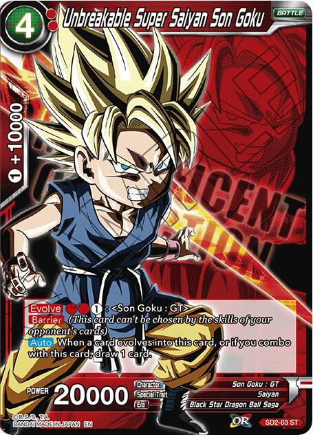 Unbreakable Super Saiyan Son Goku SD2-03 Starter Rare
