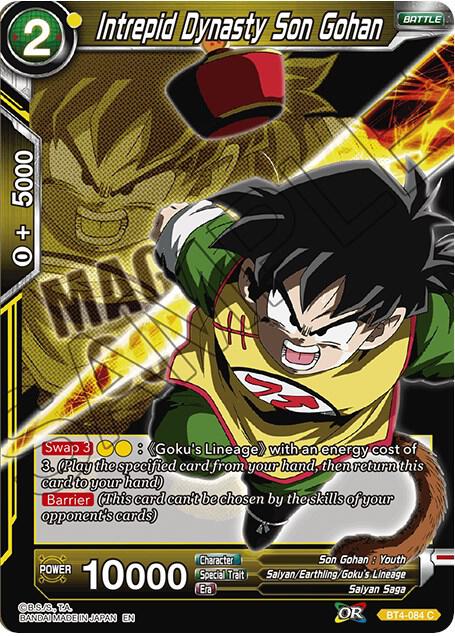 Intrepid Dynasty Son Gohan BT4-084 Common